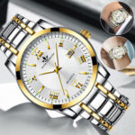 Waterproof Men’s Watch Luminous Stainless Steel Relojes De Hombre Classic Quartz