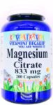 200 Capsule Magnesium Citrate 833mg High Potency Extra Strength Pill VB