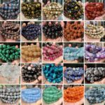 Natural Stone Beads 4 6 8 10mm Tiger Eye Lava Amazonite Turquoises Agates Jaspers Beads For Jewelry Making DIY Bracelet Necklace