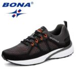 BONA 2019 Sneakers Men Shoes Sport Mesh Trainers Lightweight Baskets Femme Running Shoes Fly-Knitting Outdoor Athletic Shoes Men