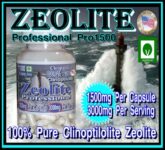 100% Organic Micronized Clinoptolite #1Pro Grade Zeolite 1500mg’s 100Caps USA