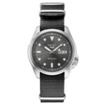 Seiko 5 Sports Automatic Grey Day Date  Dial Nylon Band SRPE61