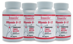 Inside Pharma-Grade Vitamin B-12 1000 mcg tabs – 4-Pack 90 Tablets Each Exp 2/25