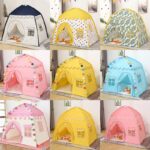 Portable Children’s Tent Wigwam Folding Kids Tents Tipi Baby Play House Large Girls Pink Princess Castle Child Room Decor Tent