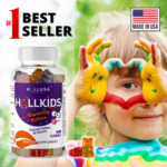 Kids Multivitamin 60 Gummies Natural  – Vitamins A,C,D,E,B6,B12, for Skin, Eyes