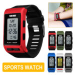 New Men’s Sport Band Digital Wrist Watch LED Waterproof Chronograph Repeater