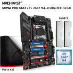 MACHINIST MR9A PRO MAX X99 комплект материнской платы Xeon E5 2667 V4 ЦП LGA 2011-3 процессор 32 ГБ = 2*16 Гб DDR4 ECC память NVME M.2 WIFI