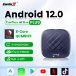 CarlinKit CarPlay Ai Box QCM6125 Android 12 мини беспроводной CarPlay Android Авто воспроизведение автомобиля потоковая коробка для IPTV Netflix 64G 128G