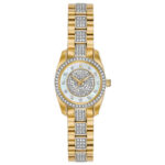 Bulova Women’s Quartz 126 Swarovski Crystals Gold Tone 23.5mm Watch 98L241