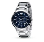 Emporio Armani AR2448 Classic Navy Blue Silver Quartz Men’s Watch BRAND NEW