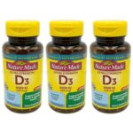 Nature Made Extra Strength Vitamin D3 5000 IU 180 Capsules Each Lot of 3