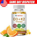 Vitamin K2 (MK7) with D3 5000 IU Supplement, BioPerine Capsules, Immune Health