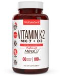 Vitamin K2 180 MCG with D3 5000 IU Supplement for Heart and Bone Health