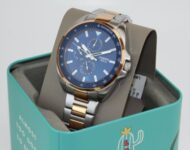 NEW AUTHENTIC FOSSIL AUTOCROSS CHRONOGRAPH ROSE GOLD BLUE BQ2552 MEN’S WATCH