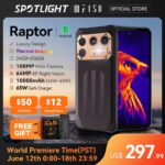 [World Premiere] IIIF150 Raptor Rugged Smartphone Thermal Imaging 6.8” 120Hz 10000mAh 12GB+256GB 108MP UltraThin Rugged Celular