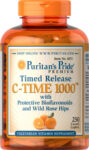 Puritan’s Pride Vitamin C-1000 mg with Rose Hips Timed Release – 250 Caplets