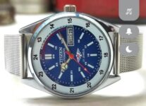 Citizen Automatic Day & Date 21 Jewels Vintage Men’s SS Japan Wrist Watch 8200