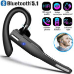 Trucker Wireless Headset Bluetooth 5.1 Earpiece Dual Mic Earbud Noise Cancelling