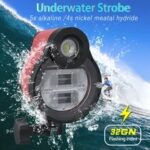 Seafrogs ST-100 Pro Underwater Photography Strobe 100m/328ft Diving Flash Light For Canon Sony Nikon Fujifilm Diving Camera Case