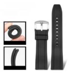 Rubber watch strap men’s quick release for Samsung Huawei Longines Omega Seiko IWC Rolex black and green water ghost strap