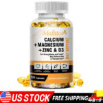 Zinc Calcium Magnesium & Vitamin D Complex Supplement Bone Muscle Immune Support