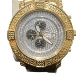 JBW Just Bling JB-6105 16 Diamonds Gold Tone Chrono 48 mm Watch Metal