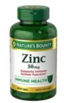 NATURES BOUNTY ZINC 50mg 400 ct Tablets Supports SYSTEM FUNCTION Immune Health