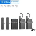 BOYA BY-WM4 PRO K1-K6 2.4G Wireless Lavalier Microphone for DSLR Camera Canon Nikon iPhone Android YouTube Facebook Live Podcast