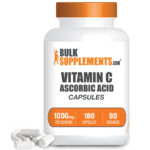 BulkSupplements Ascorbic Acid (Vitamin C) Capsules 180ct – 1g Per Serving