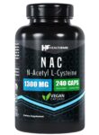 Healthfare N-Acetyl L-Cysteine (NAC) 1300mg | 240 Capsules Max Strength Veg Caps