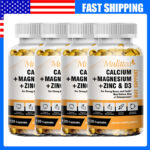 Zinc Calcium Magnesium & Vitamin D Complex Supplement Bone Muscle Immune Support