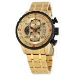 Invicta Aviator Chronograph Gold Dial Gold-plated Men’s Watch 17205