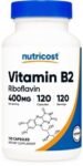 Nutricost Vitamin B2 (Riboflavin) 400mg, 120 Capsules – Gluten Free & Non-GMO