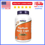 NOW Foods Psyllium Husk – Fiber Intestinal Health – 500x Capsules EXP 04/27