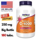 NOW Supplements, Vitamin C-1000 Complex with 250 mg of Bioflavonoids, 180 Tablet