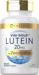 Lutein 20mg and Zeaxanthin | 300 Softgels | Non-GMO & Gluten Free | by Carlyle