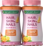 2 Pack Hair, Skin & Nails Gummies with Biotin & Collagen 160 Count (2×80) Orange