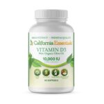 Vitamin D3 10000 IU with Organic Olive Oil Softgels Vit D3 Gluten Free Non-GMO