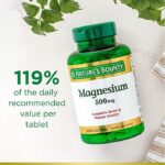 Magnesium, 500 mg – 200 Tablets  – Support Bone & Muscle Health – Vegan, Non-GMO