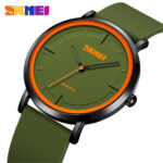 SKMEI Men Quartz Watch Fashion Silicone Wristwatch Ultra Thin Business Watches