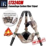 LT324CM Camouflage 10 Layers Carbon Fiber Tripod with Bowl for Canon Nikon DSLR Camera Bird Photography Top Heavy Duty Stand