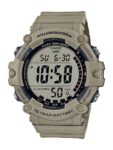 Casio Men’s Quartz Date Indicator Tan Resin Band 51.2mm Watch AE1500WH-5AV