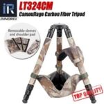 LT324CM Camouflage Carbon Fiber Professional Tripod with Bowl for Canon Nikon DSLR Camera Bird Photography Top Heavy Duty Stand