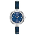 Bulova Rhapsody Women’s Quartz Diamond Accent Blue Dial Watch 30MM 96P212