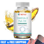 Omega 3 Fish Oil Capsules 3x Strength 3600mg EPA & DHA, Highest Potency 120Pills