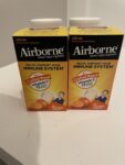 2x Airborne Vitamin C Immune Support Citrus Tablets  – 64 Count. EXP 7/24