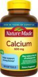 Lot of 2 – Nature Made Calcium w/Vitamin D3  600 mg 100 Softgels each EXP 6/23