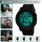 Waterproof Digital Sports Watch Military Tactical LED Backlight Wristwatch Men *