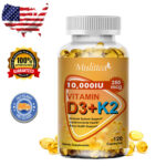 Vitamin K2+D3 Supplement Strong Bones, Healthy Heart & Mood Booster – Vegetarian