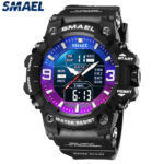 SMAEL Men Watch LED Digital Dual Display Electronic Wristwatches Sport Watches